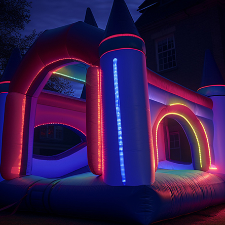 nighttime bounce house glow SQUARE